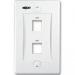 Nexxt Solutions Placa para Pared Doble, RJ-45, 2 Salidas, Blanco