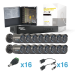 Sistema Epcom HDX Con 16 HRB900 900+TVL, WDR, Exterior, IR Inteligente, EV1016HDX, 305m Cable Cat5e LinkedPRO, Fuente de Poder Profesional, Transceptores Titanium