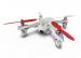 Drone Quadcopter HUBSAN H107D, Transmisor radiocontrol con FPV, 2.4 Ghz, 100 metros, color Blanco