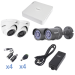Sistema TURBOHD 720p / DVR 4 Canales / 2 Cámaras Bala (exterior 3.6 mm) / 2 Cámaras Eyeball (exterior 2.8 mm) / Transceptores / Conectores / Fuente de Poder Profesional KESTXLT2B/2EW