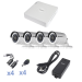Sistema TURBOHD 720p / DVR 4 Canales / 4 Cámaras Bala (exterior 3.6 mm) / Transceptores / Conectores / Fuente de Poder Profesional KESTXLT4BW