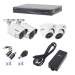 Sistema TURBOHD 1080p / DVR 4 Canales / 2 Cámaras Bala (exterior 2.8 mm)  / 2 Cámaras Eyeball (exterior 2.8 mm) / Transceptores / Conectores / Fuente de Poder Profesional KEVTX8T2BW/2EW