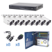 Sistema TURBOHD 1080p / DVR 8 Canales / 8 Cámaras Bala (exterior 2.8 mm) / Transceptores / Conectores / Fuente de Poder Profesional hasta 15 Vcd para Larga Distancias KEVTX8T8BW