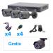 Kit de 4 camaras TurboHD 1080p, DVR 4 canales y accesorios (te regalamos una camara B8TURBOX en este kit TURBOHD 1080p) TURBOB3X1