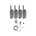 Kit de 4 radios Txpro TX500 VHF 136-174 Mhz 5 Watts 16 Canales con auricular manos libres TXEHK TX500KIT