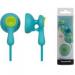 AUDIFONOS TIPO INSERCIÓN (IN-EAR)  PANASONIC RP-HV41PP COLOR AZUL CONECTOR 3.5MM RP-HV41PP-A