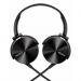 AUDIFONO TIPO DIADEMA SONY ZX-450, MANOS LIBRES, PLEGABLES OREJERAS GIRATORIAS Y CARCASA DE ALUMINIO MDR-ZX450/B