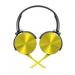 AUDIFONO TIPO DIADEMA SONY ZX-450, MANOS LIBRES, COLOR AMARILLO CON NEGRO, PLEGABLES CON OREJERAS GIRATORIAS Y CARCASA DE ALUMINIO MDR-ZX450/Y