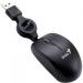 MOUSE OPTICO ALAMBRICO RETRACTIL GENIUS MICRO TRAVELER USB NEGRO 31010125100