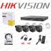 Sistema Hikvision KH3MP4BW, 4 Canales TurboHD 3 Megapixel / 4 Cámaras ULTRA EXIR 3 Megapixel / Soporte H.264+.