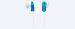 AUDIFONO INTERNO (IN-EAR) SONY E9-L9 COLOR BLANCO CON AZUL CONECTOR 3.5MM MDR-E9LP/BL