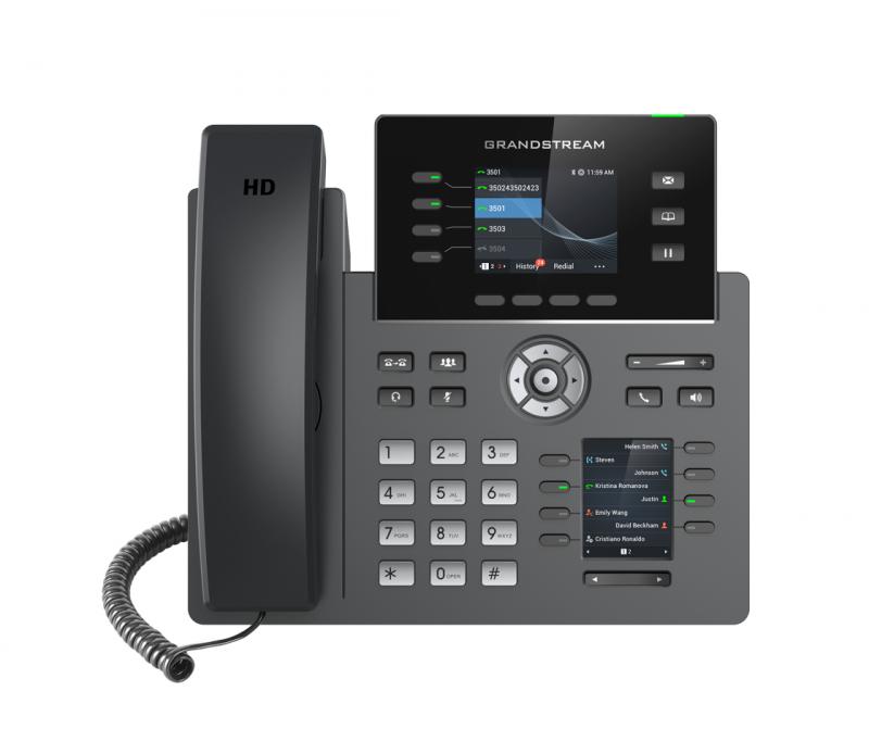 Grandstream Networks GRP2614 teléfono IP Negro Terminal con conexión por cable TFT 4 líneas Wifi