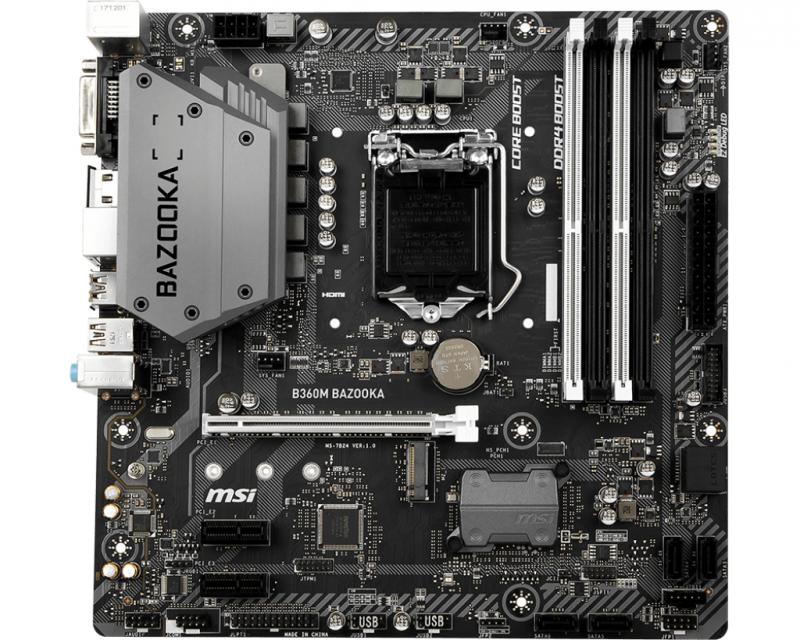 MSI B360M BAZOOKA placa base LGA 1151 (Zócalo H4) Micro ATX Intel® B360