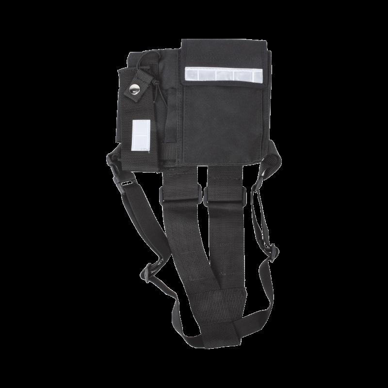 Pechera Universal sin logo con soporte para radio y bolígrafo más bolsa con cinta adherente para s