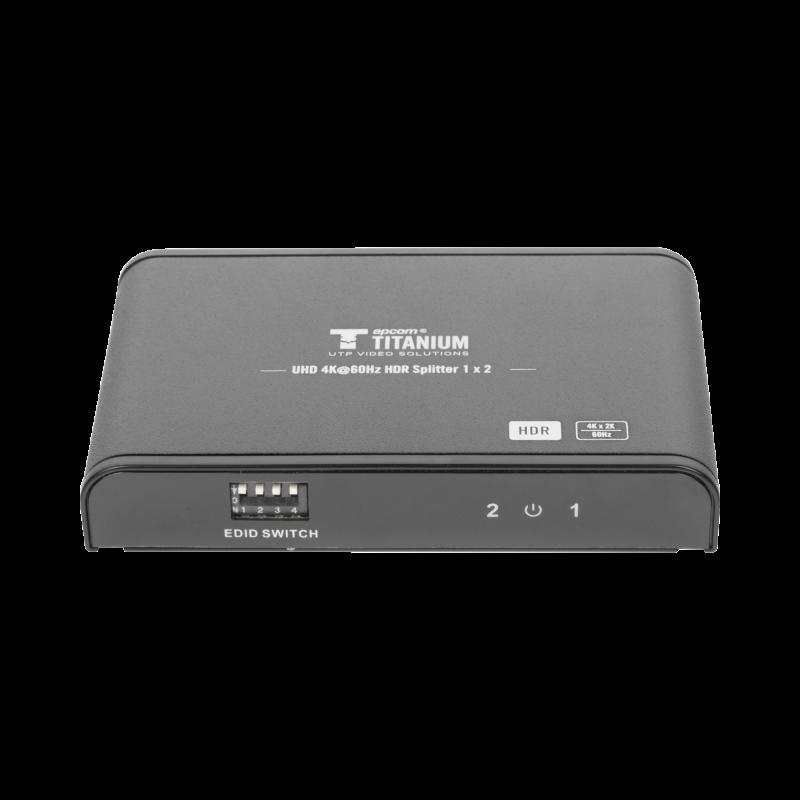 Divisor HDMI de una entrada a dos salidas HDMI 4K x 2K @60Hz & HDR / Compatible con HDMI2.0,HDCP2.0 