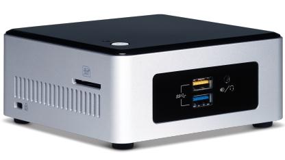 Intel BOXNUC5PPYH PC/estación de trabajo barebone N3700 1.6 GHz UCFF Plata, Negro BGA 1170