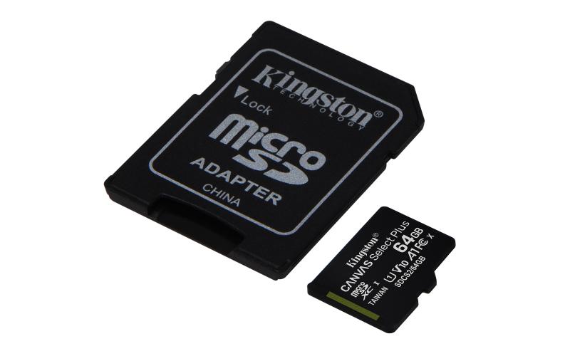 Kingston Technology Canvas Select Plus memoria flash 64 GB MicroSDXC Clase 10 UHS-I