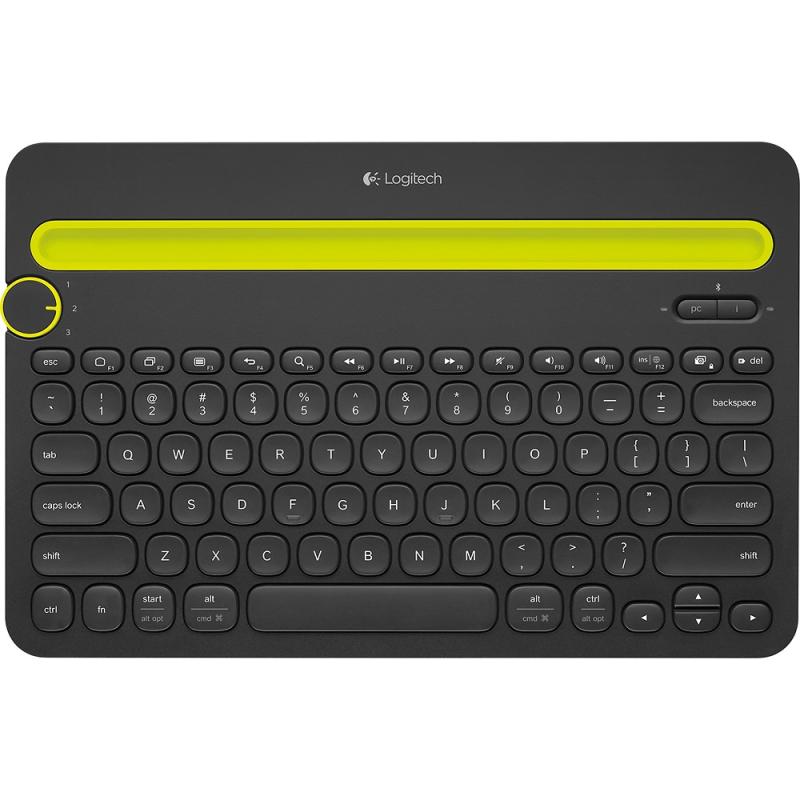 Logitech K480 teclado para dispositivos móviles QWERTY Negro Bluetooth