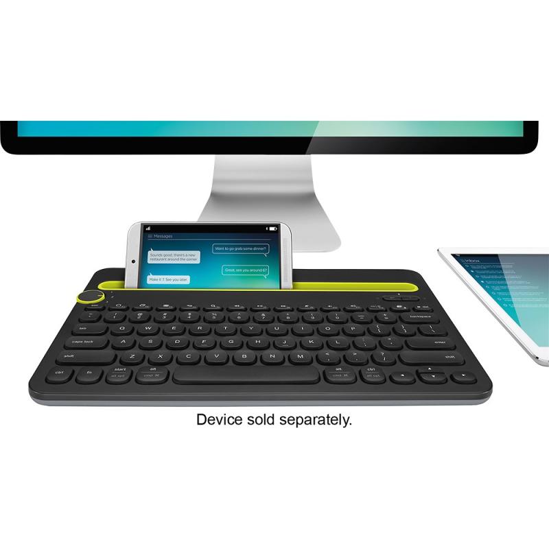 Logitech K480 teclado para dispositivos móviles QWERTY Negro Bluetooth