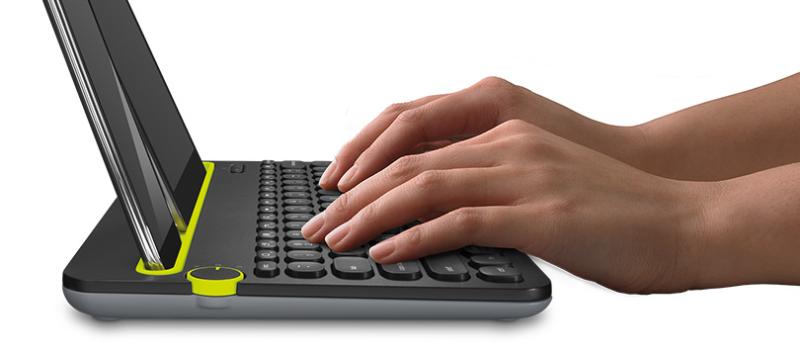 Logitech K480 teclado para dispositivos móviles QWERTY Negro Bluetooth