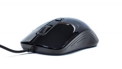 Mouse VORAGO MO-102 - Negro, 4 botones, USB, 1000 DPI