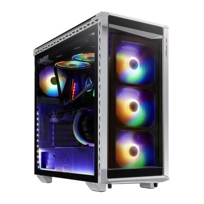 Gabinete GAMER ADATA Batlecrusier - Media torre, SPCC, Mini-ITX/Micro-ATX/ATX/E-ATX, Blanco