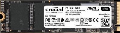 SSD CRUCIAL CT500P1SSD8 - 500 GB, PCI Express 3.0, 1900 MB/s, 950 MB/s