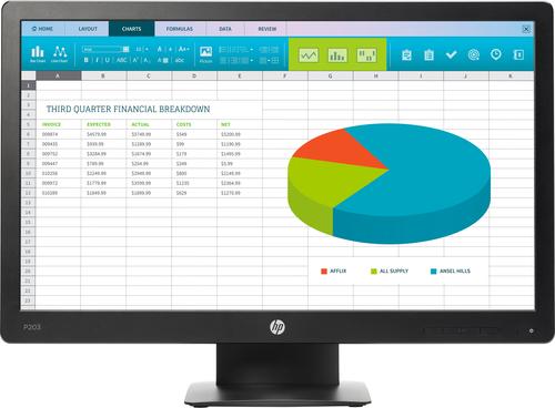 HP ProDisplay P203 50.8 cm (20") 1600 x 900 Pixeles HD+ LED Plana Negro