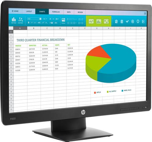 HP ProDisplay P203 50.8 cm (20") 1600 x 900 Pixeles HD+ LED Plana Negro