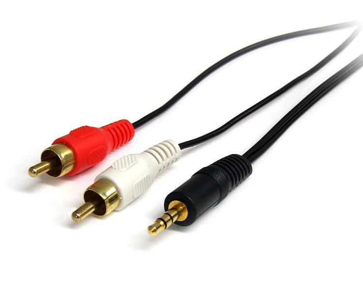 StarTech.com Cable de 1.8m de Audio Estéreo - 3.5mm Macho a 2x RCA Macho