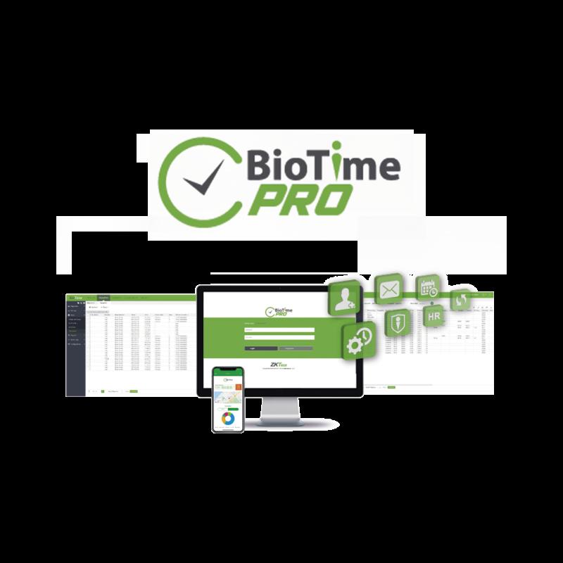 Software de Gestión Centralizada de Asistencia BIOTIMEPRO Licencia STARTER 5 dispositivos y 500 emp