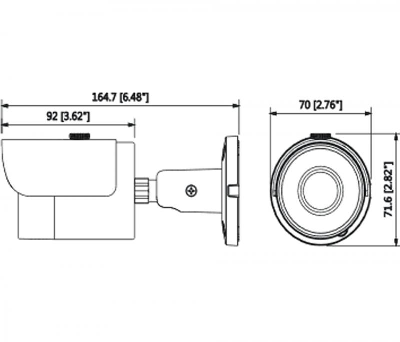 DAHUA IPCHFW1531S28 - Cámara IP bullet 5 Mp/ H265+ / WDR Real 120 dB / Lente 2.8 mm / Ir 30  Mts / 