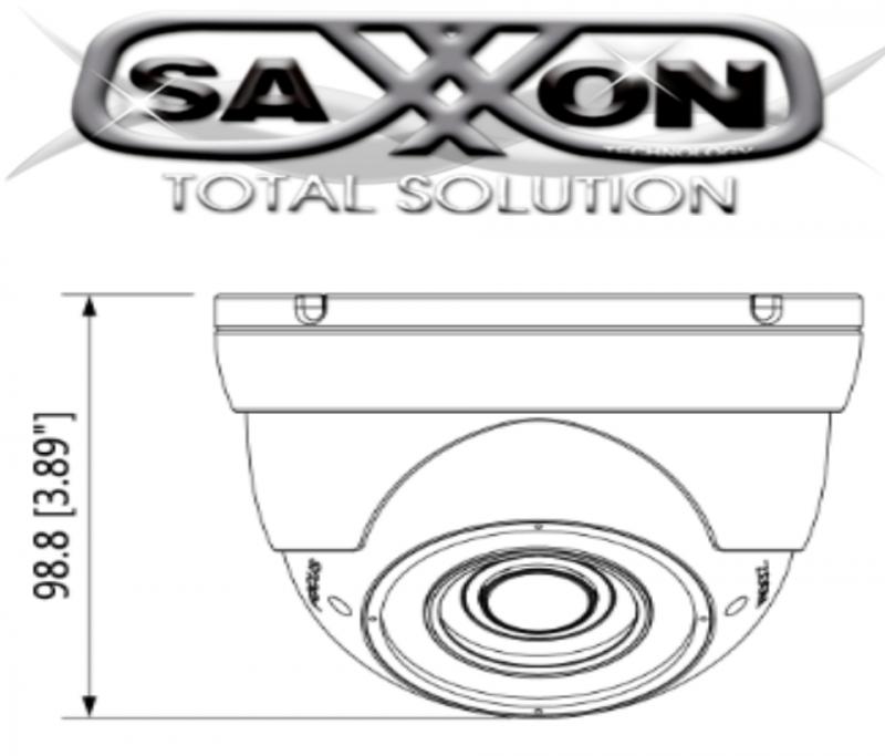 SAXXON PRO DVF2710TMPAQ3- 3 Camaras domo varifocales HDCVI 720P/ AHD/ TVI/ CVBS/ Lente 2.7 mm-12 mm/
