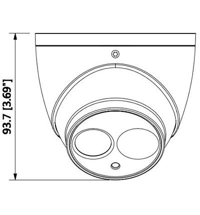 DAHUA HDAW1400EMA36 - Camara domo  HDCVI 4 megapixeles / 2560X1440 / Audio integrado / Lente 3.6 mm 