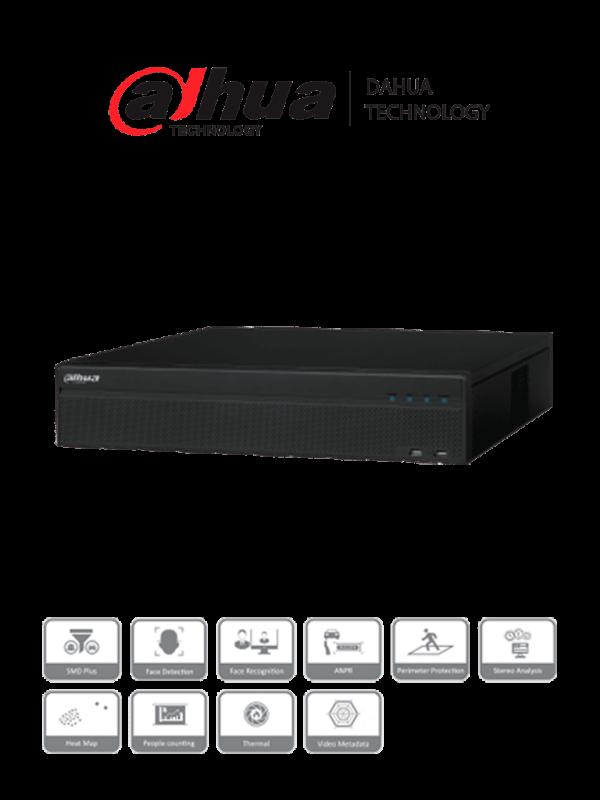 DAHUA NVR5832-16P-4KS2E - NVR 32 Canales IP 4K/ H265+/ Rendimiento 320 Mbps/ 16 Puertos Poe en Total