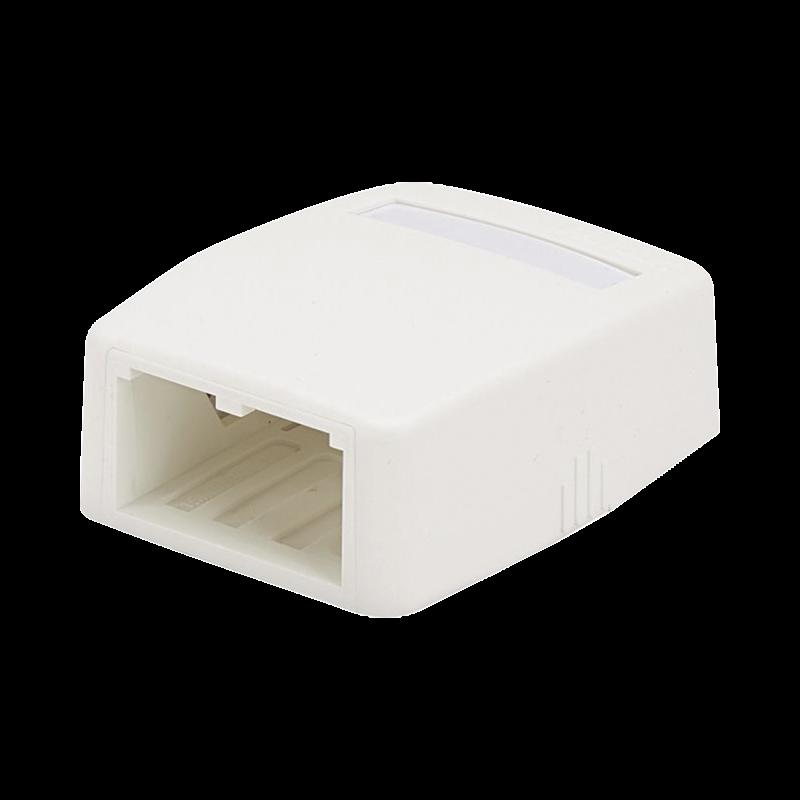 Caja de Montaje en Superficie, Para 2 Módulos Mini-Com, Color Blanco CBXQ2WH-A