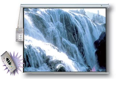Pantalla de Proyección Multimedia Screens MSE-305 - 170 pulgadas, Eléctrica, Color blanco