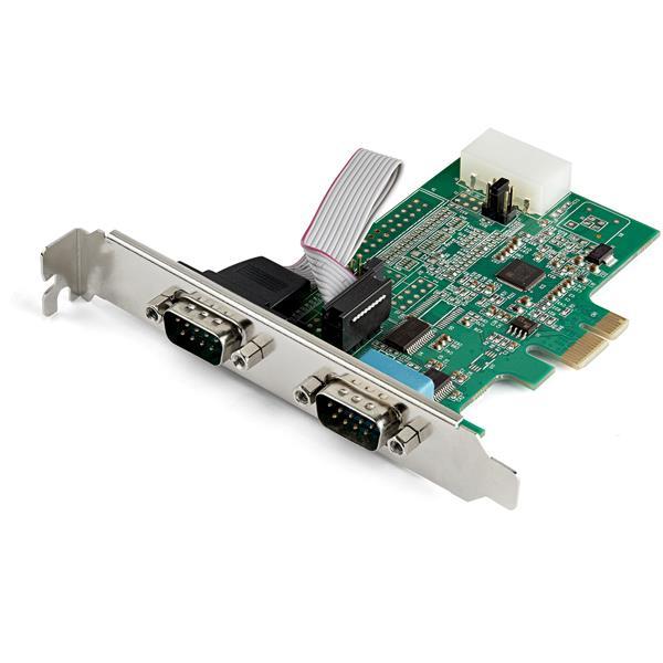 StarTech.com Tarjeta Adaptadora Serial PCI Express RS232 de 2 Puertos - UART 16950 - con Caché FIFO