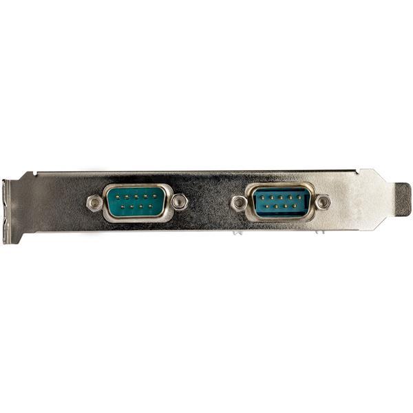 StarTech.com Tarjeta Adaptadora Serial PCI Express RS232 de 2 Puertos - UART 16950 - con Caché FIFO