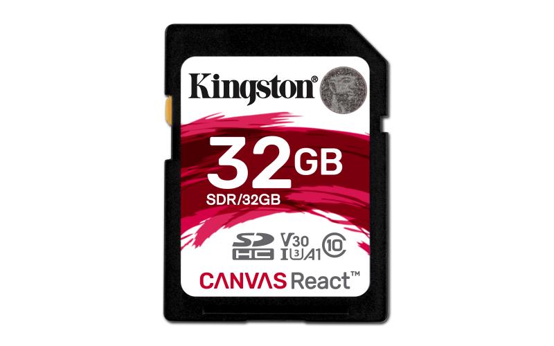 Kingston Technology SD Canvas React memoria flash 32 GB SDHC Clase 10 UHS-I