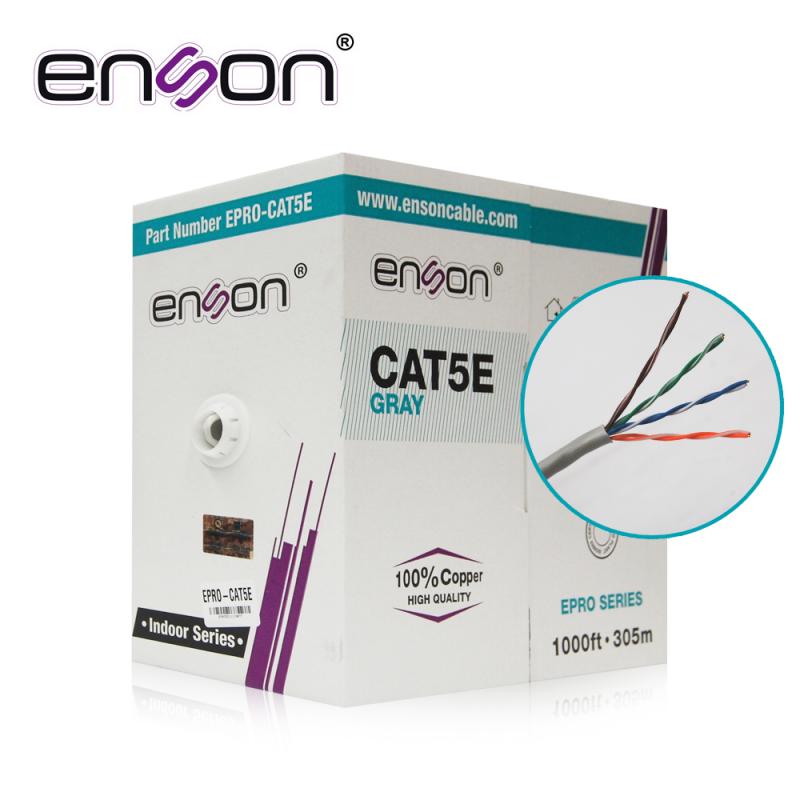 CABLE UTP CAT5E ENSON EPRO-CAT5E 100% COBRE 24AWG GRIS