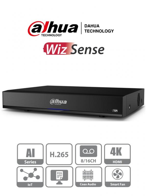 DAHUA XVR7108HE-4KL-I  - DVR de 8 Canales 4k con Inteligencia Artificial/ H.265+/ 2 Canales de Recon