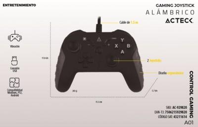 Control gaming ACTECK G100 - Control, Alámbrico