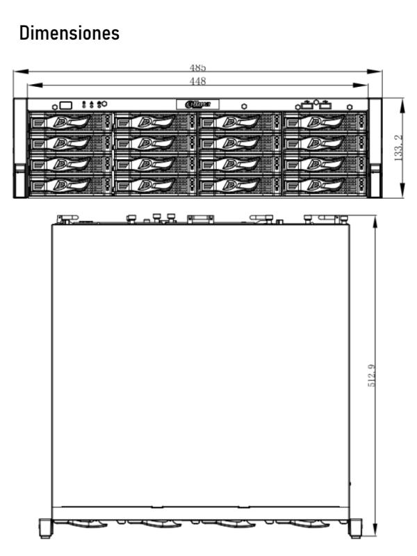 DAHUA NVR616-128-4KS2 - Super NVR 128 canales de video IP 4K / H265 / 2  HDMI / 16 Interfaz SATA / R