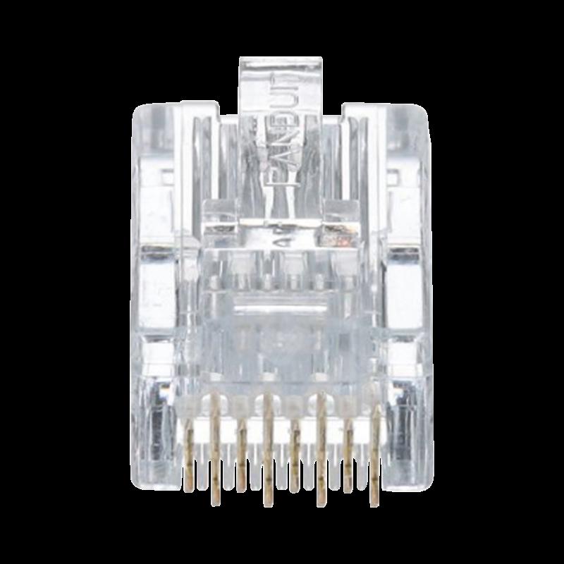 Plug RJ45 Cat5e, Para Cable UTP de Calibres 24-26 AWG, Chapado en Oro de 50 micras, Bolsa de 50 piez