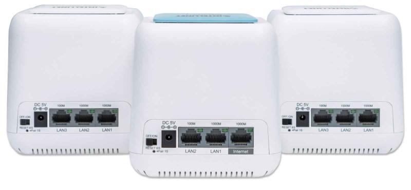 Intellinet 525725 router inalámbrico Doble banda (2,4 GHz / 5 GHz) Gigabit Ethernet Blanco