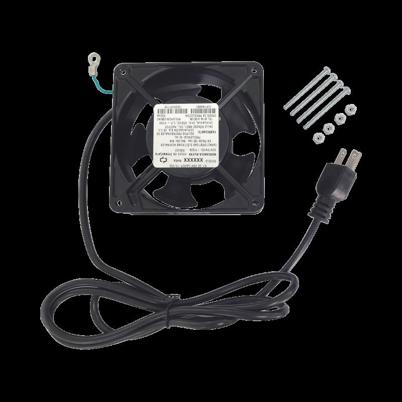 Ventilador 110 Vca de 12 x 12 cm con Cable y Clavija. LP-VENT-BASIC