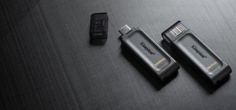 Kingston Technology DataTraveler 70 unidad flash USB 64 GB USB Tipo C 3.2 Gen 1 (3.1 Gen 1) Negro