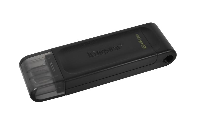 Kingston Technology DataTraveler 70 unidad flash USB 64 GB USB Tipo C 3.2 Gen 1 (3.1 Gen 1) Negro