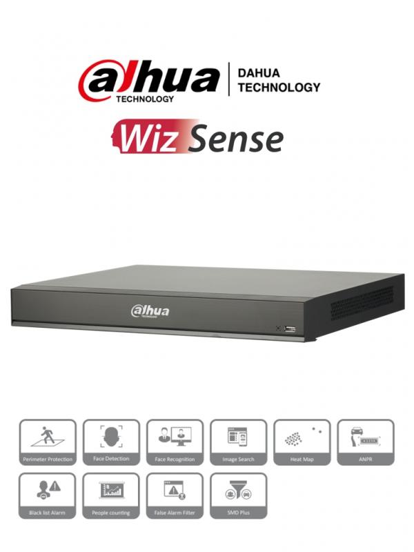 DAHUA NVR4208-8P-I - NVR de 8 Canales 4k WizSense/ Rendimiento de 200 Mbps/ 2 Canales de Reconocimie